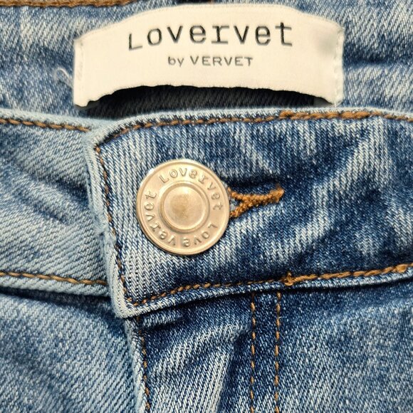 Lovervet by Vervet Benefits Mid Rise Cropped Straight Leg Jeans LV1079 - Picture 7 of 9